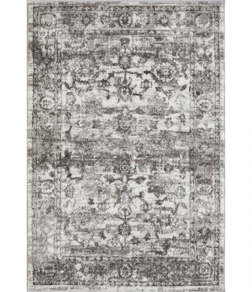 Loomaknoti Rhane Vandian Cream/Gray ER005 4 ft. X 6 ft. Rectangle Rug