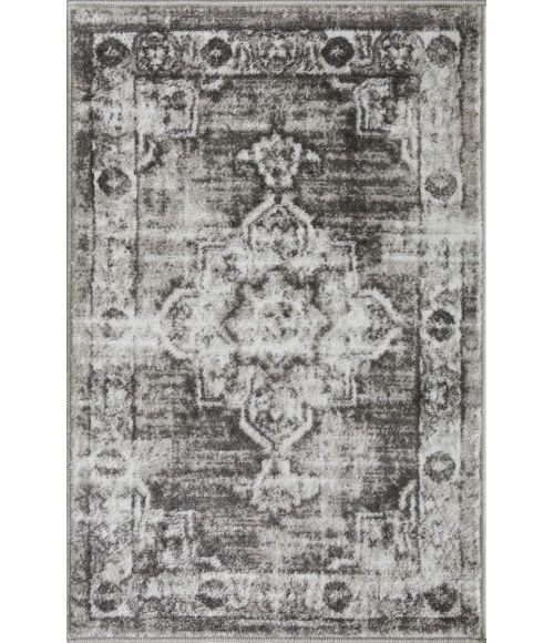 Loomaknoti Rhane Allinzie Cream/Gray ER021 2 ft.  X 3 ft.  Rectangle Rug