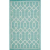 Loomaknoti Breyleigh Chendler Teal/Cream EB001 3 ft. X 5 ft. Rectangle Rug