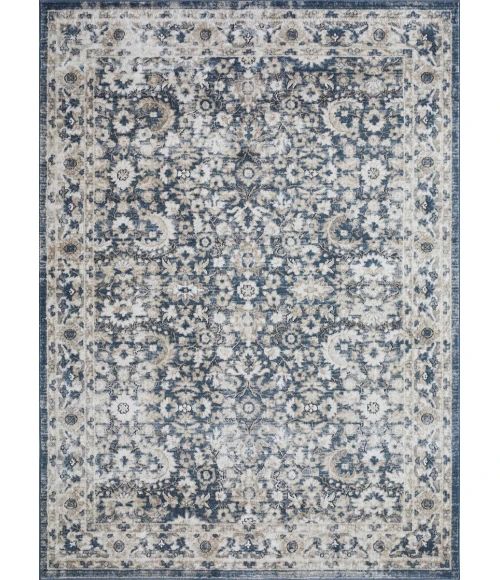 Loomaknoti Kehleigh Otindas Blue/Cream EK010 6 ft. 7 in. X 9 ft. 2 in. Rectangle Rug