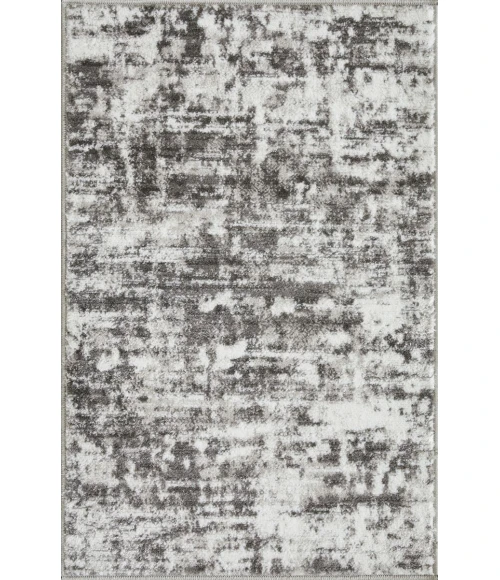 Loomaknoti Rhane Akason Gray/Cream ER009 2 ft.  X 3 ft.  Rectangle Rug