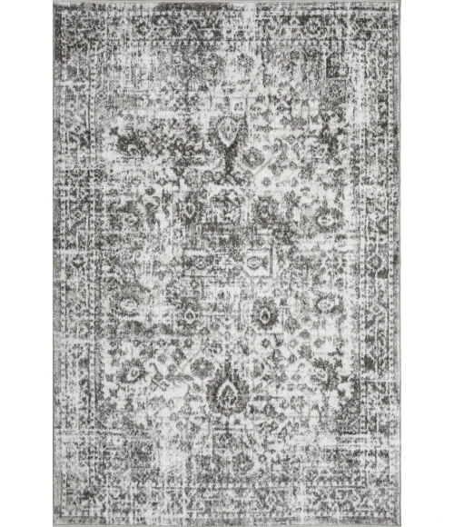 Loomaknoti Rhane Allory Gray/Cream ER014 4 ft.  X 6 ft.  Rectangle Rug