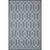 Loomaknoti Breyleigh Chendler Blue/Cream EB001 4 ft. X 6 ft. Rectangle Rug