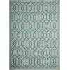 Loomaknoti Breyleigh Chendler Cream/Blue EB001 9 ft. 10 in. X 12 ft. 10 in. Rectangle Rug