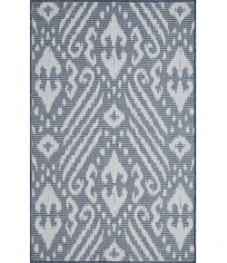 Loomaknoti Breyleigh Calitrah Blue/Cream EB005 3 ft. X 5 ft. Rectangle Rug
