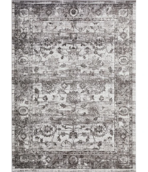 Loomaknoti Rhane Vandian Cream/Gray ER005 9 ft. 10 in. X 12 ft. 10 in. Rectangle Rug