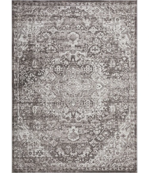 Loomaknoti Rhane Valeina Gray/Cream ER004 9 ft. 10 in. X 12 ft. 10 in. Rectangle Rug