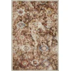 Loomaknoti Alsbrooke Amibell Brown/Red EA002 4 ft. X 6 ft. Rectangle Rug