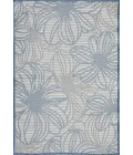 Loomaknoti Breyleigh Cerimia Cream/Blue EB007 2 ft. X 3 ft. Rectangle Rug
