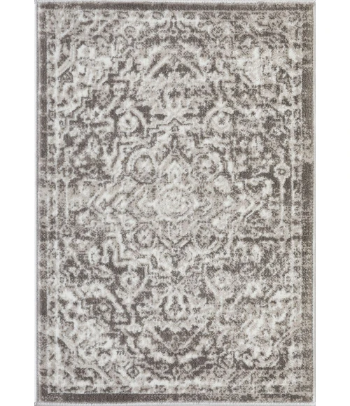 Loomaknoti Rhane Valeina Gray/Cream ER004 2 ft. X 3 ft. Rectangle Rug
