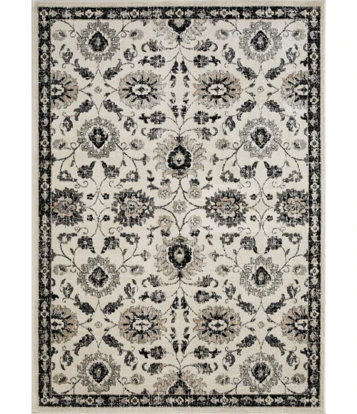 Loomaknoti Celena Ashbil Cream/Blue EC005 9 ft. 10 in. X 12 ft. 10 in. Rectangle Rug
