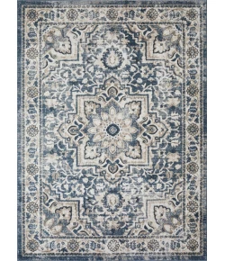 Loomaknoti Kehleigh Osdorn Blue/Cream EK009 7 ft. 10 in. X 9 ft. 10 in. Rectangle Rug