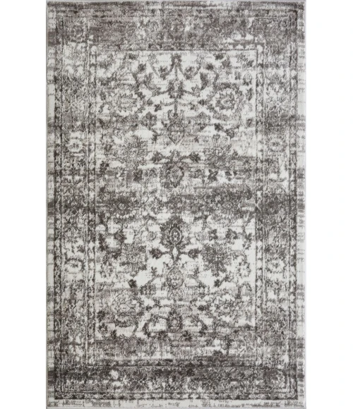 Loomaknoti Rhane Vandian Cream/Gray ER005 3 ft. 3 in. X 5 ft. 3 in. Rectangle Rug