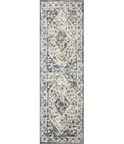 Loomaknoti Kehleigh Zofionz Blue/Cream EK004 2 ft. X 6 ft. 7 in. Rectangle Rug