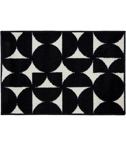 Loomaknoti Tecopa Sevella Black/White ETR07BLW20 3 ft. 3” X 5 ft. 3” Rectangle Rug