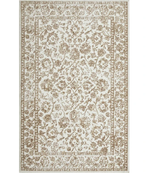 Loomaknoti Aysal Alazah Cream/Beige EAY001 3 ft. 3 in. X 5 ft. 3 in. Rectangle Rug