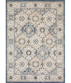 Loomaknoti Kehleigh Dravan Blue/Cream EK001 7 ft. 10 in. X 9 ft. 10 in. Rectangle Rug