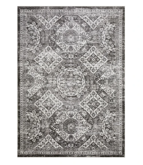 Loomaknoti Rhane Alvezi Gray/Cream ER017 9 ft. 10 in. X 12 ft. 10 in. Rectangle Rug