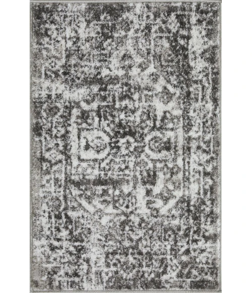 Loomaknoti Rhane Allory Gray/Cream ER014 2 ft.  X 3 ft.  Rectangle Rug