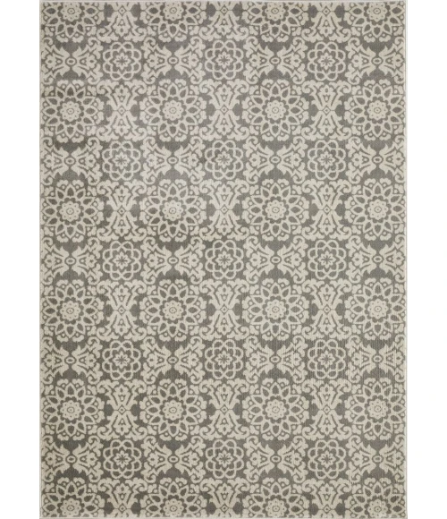 Loomaknoti Celena Alizia Cream/Blue EC002 6 ft. 7 in. X 9 ft. 2 in. Rectangle Rug