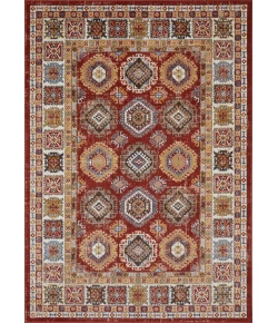 Loomaknoti Alsbrooke Delary Orange/Cream EA005 6 ft. 7 in. X 9 ft. 2 in. Rectangle Rug