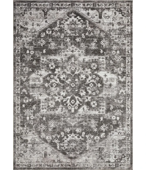Loomaknoti Rhane Alemern Gray/Cream ER019 6 ft. 7” X 9 ft. 2” Rectangle Rug