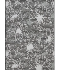 Loomaknoti Breyleigh Cerimia Gray/Cream EB007 6 ft. 7 in. X 9 ft. 2 in. Rectangle Rug
