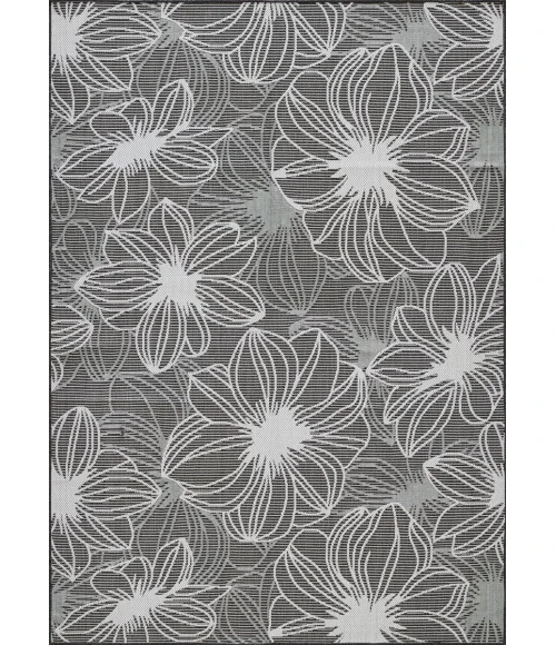 Loomaknoti Breyleigh Cerimia Gray/Cream EB007 6 ft. 7 in. X 9 ft. 2 in. Rectangle Rug