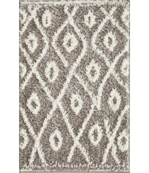 Loomaknoti Vemoa Avonako Gray/Cream EV003 2 ft.  X 3 ft.  Rectangle Rug