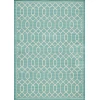 Loomaknoti Breyleigh Chendler Teal/Cream EB001 7 ft. 10 in. X 9 ft. 10 in. Rectangle Rug