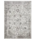 Loomaknoti Rhane Allory Gray/Cream ER014 6 ft. 7” X 9 ft. 2” Rectangle Rug