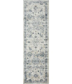 Loomaknoti Kehleigh Aylesh Cream/Blue EK016 2 ft. X 6 ft. 7 in. Rectangle Rug