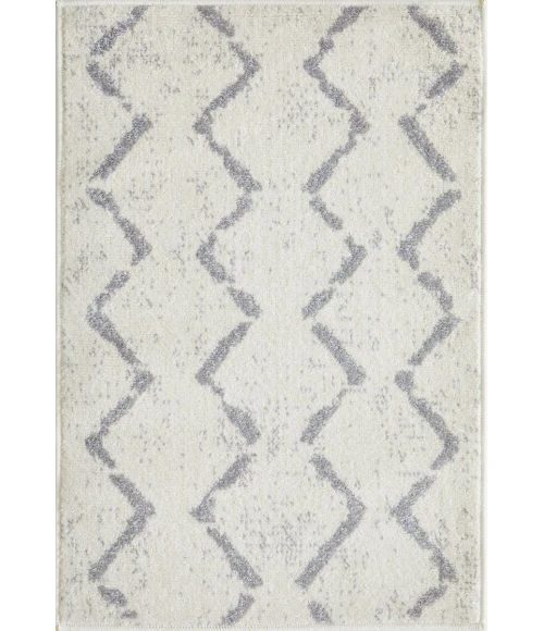 Loomaknoti Kissandrah Brynder Cream/Gray EKI001 2 ft. X 3 ft. Rectangle Rug