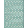 Loomaknoti Breyleigh Chendler Teal/Cream EB001 9 ft. 10 in. X 12 ft. 10 in. Rectangle Rug