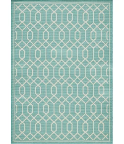 Loomaknoti Breyleigh Chendler Teal/Cream EB001 9 ft. 10 in. X 12 ft. 10 in. Rectangle Rug