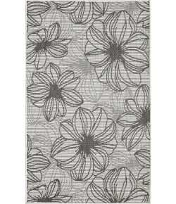 Loomaknoti Breyleigh Cerimia Cream/Gray EB007 3 ft. X 5 ft. Rectangle Rug