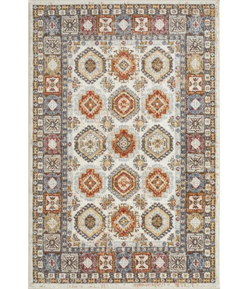 Loomaknoti Alsbrooke Delary Cream/Beige EA005 4 ft. X 6 ft. Rectangle Rug