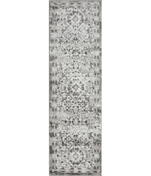 Loomaknoti Rhane Alreka Cream/Gray ER022 2 ft.  X 6 ft. 7” Rectangle Rug