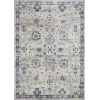 Loomaknoti Kehleigh Aylesh Cream/Blue EK016 7 ft. 10 in. X 9 ft. 10 in. Rectangle Rug