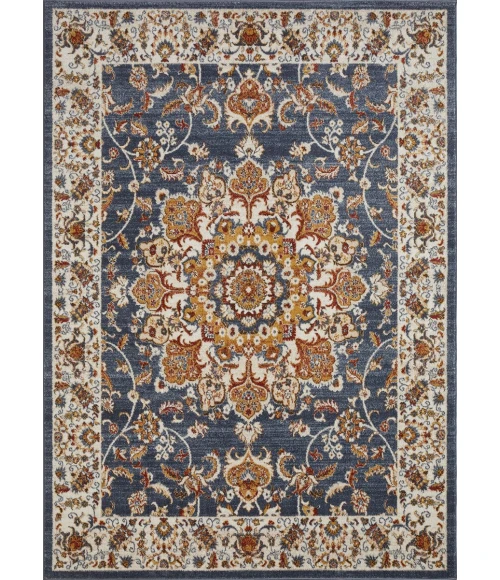 Loomaknoti Alsbrooke Amrenta Blue/Cream EA001 9 ft. 10 in. X 12 ft. 10 in. Rectangle Rug