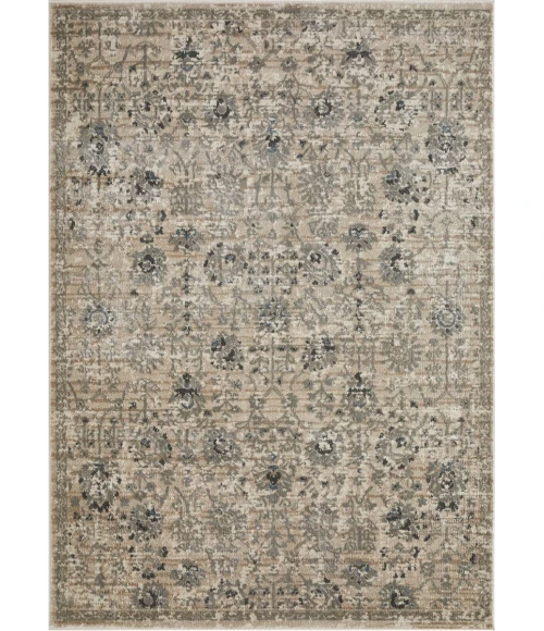 Loomaknoti Celena Asheley Cream/Blue EC006 6 ft. 7 in. X 9 ft. 2 in. Rectangle Rug