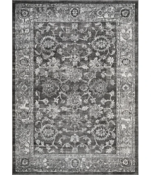 Loomaknoti Rhane Vaild Gray/Cream ER006 6 ft. 7 in. X 9 ft. 2 in. Rectangle Rug