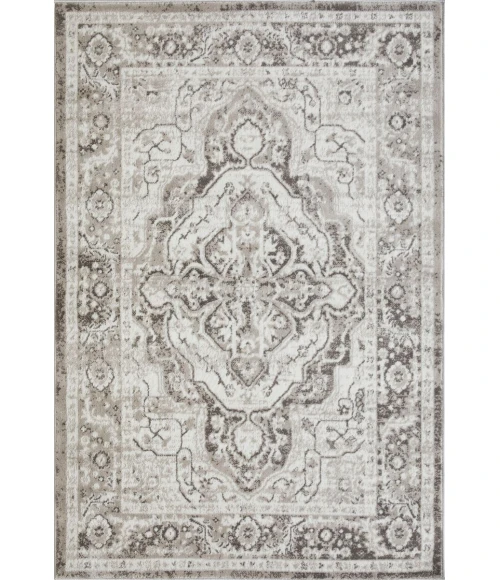 Loomaknoti Rhane Valok Gray/Cream ER003 4 ft. X 6 ft. Rectangle Rug