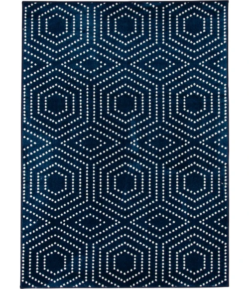 Loomaknoti Tecopa Kaharie Blue/White ETR21BWH12 2 ft. 3 in. X 7 ft. 6 in. Rectangle Rug