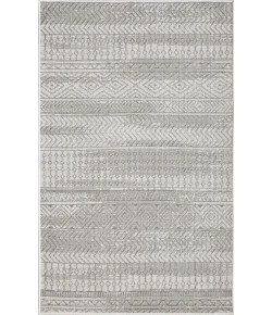 Loomaknoti Breyleigh Canderz Cream/Gray EB008 3 ft. X 5 ft. Rectangle Rug