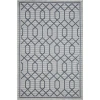 Loomaknoti Breyleigh Chendler Cream/Blue EB001 4 ft. X 6 ft. Rectangle Rug