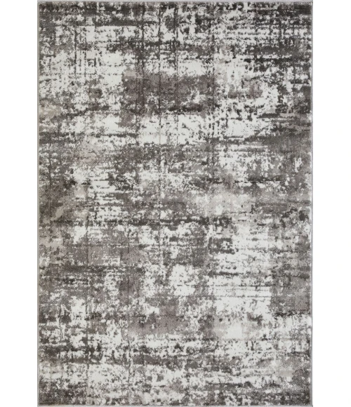 Loomaknoti Rhane Vailin Gray/Cream ER001 4 ft. X 6 ft. Rectangle Rug