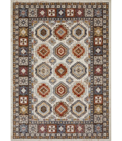 Loomaknoti Alsbrooke Delary Cream/Beige EA005 6 ft. 7 in. X 9 ft. 2 in. Rectangle Rug
