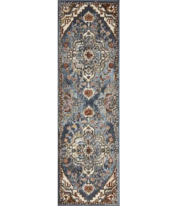 Loomaknoti Alsbrooke Zailorn Blue/Cream EA006 2 ft. X 6 ft. 7 in. Rectangle Rug