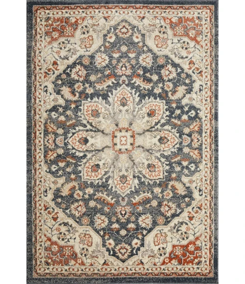Loomaknoti Malanie Charler Blue/Beige EM002 4 ft. X 6 ft. Rectangle Rug